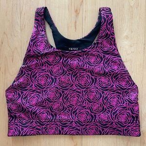 Terez Black and Hot Pink Shiny Workout Set